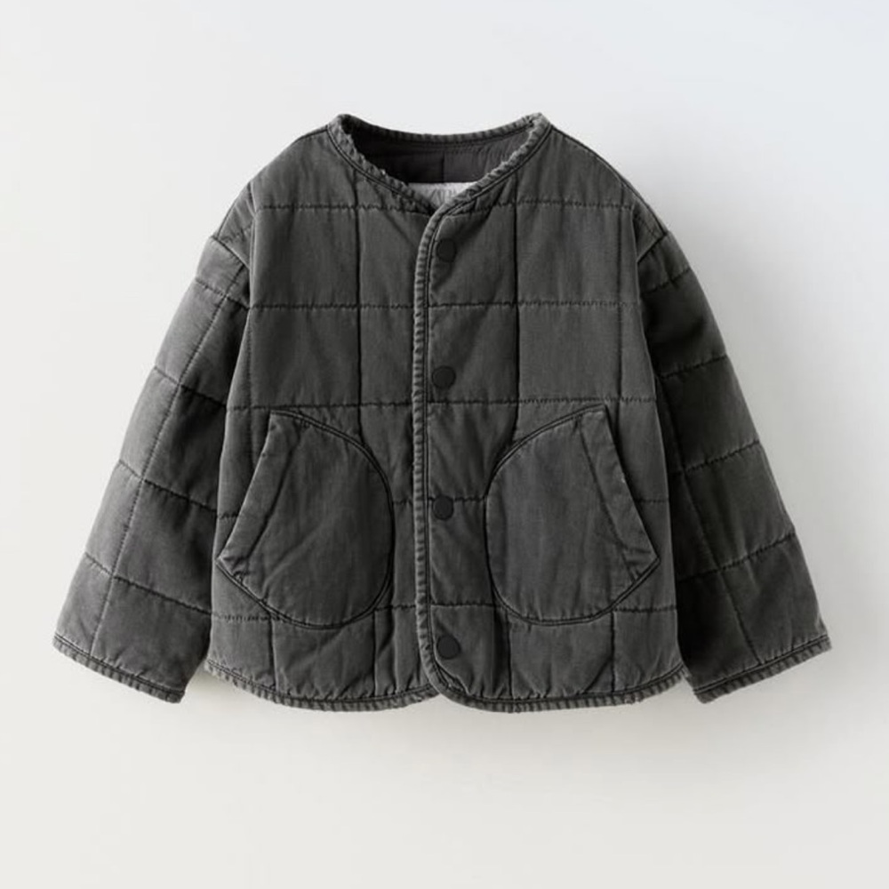 ZARA WASHED PUFFER JACKET
